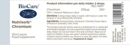 Label for Nutrisorb Chromium