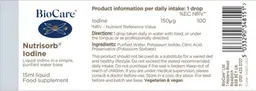Label for Nutrisorb Iodine