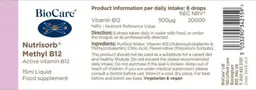 Label for Nutrisorb Methyl B12