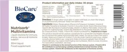 Label for Nutrisorb Multivitamins