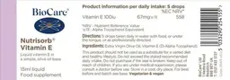 Label for Nutrisorb Vitamin E