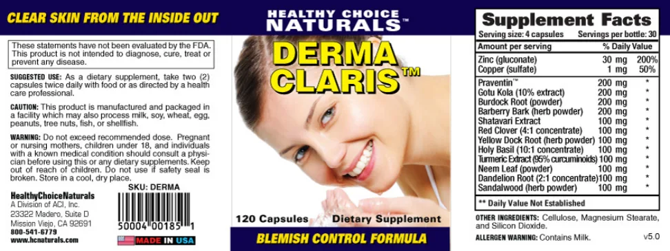 Label for Derma Claris