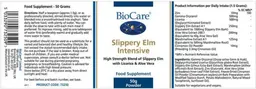 Label for Slippery Elm Intensive