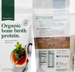 Label for Organic Bone Broth Protein Unflavored