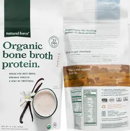 Label for Organic Bone Broth Protein Vanilla