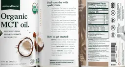 Label for Organic MCT Oil Unflavored
