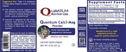 Label for Quantum Calci-Mag Powder