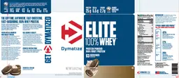 Label for Elite 100% Whey Cookies & Cream