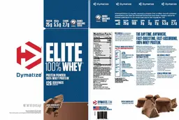 Label for Elite 100% Whey Rich Chocolate