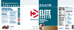 Label for Elite Casein Cookies & Cream