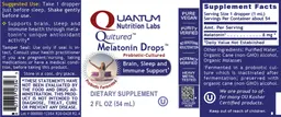 Label for Qultured Melatonin Drops