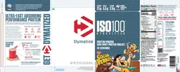 Label for ISO100 Hydrolyzed Cocoa Pebbles Flavor