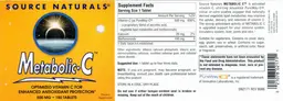 Label for Metabolic C 500 mg