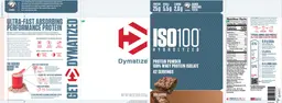 Label for ISO100 Hydrolyzed Fudge Brownie