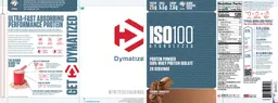 Label for ISO100 Hydrolyzed Gourmet Chocolate