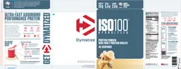 Label for ISO100 Hydrolyzed Gourmet Vanilla