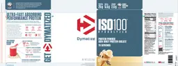 Label for ISO100 Hydrolyzed Gourmet Vanilla