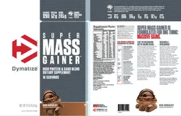 Label for Super Mass Gainer Rich Chocolate