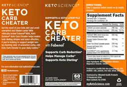 Label for Keto Carb Cheater