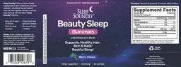 Label for Beauty Sleep Gummies Berry Flavor