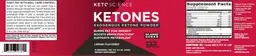 Label for Ketones Lemon Flavored