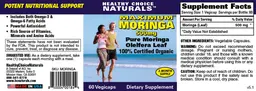 Label for Maximum Moringa 500 mg