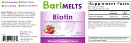 Label for Biotin Natural Strawberry Flavor