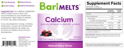 Label for Calcium Natural Berry Flavor