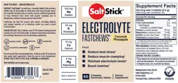 Label for SaltStick Electrolyte Fastchews Coconut Pineapple
