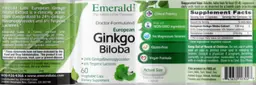 Label for European Ginkgo Biloba