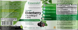 Label for Europen Elderberry + PureWay-C + Zinc
