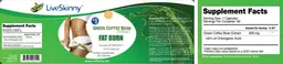 Label for Green Coffee Bean Extract Fat Burn