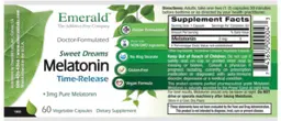 Label for Melatonin 3 mg Time-Release