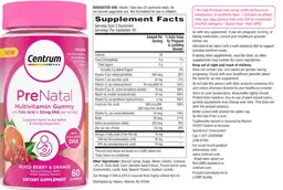 Label for PreNatal Multivitamin Gummy