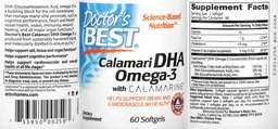 Label for Calamari DHA Omega-3