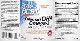 Label for Calamari DHA Omega-3