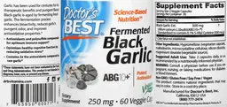 Label for Ferrmented Black Garlic 250 mg