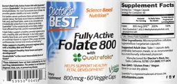 Label for Fully Active Folate 800 mcg