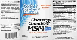 Label for Glucosamine Chondroitin MSM with OptiMSM