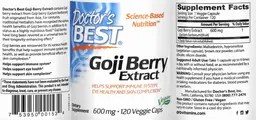 Label for Goji Berry Extract 600 mg