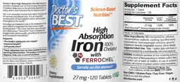 Label for High Absorption Iron with Ferrochel 27 mg