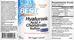 Label for Hyaluronic Acid + Chondroitin Sulfate