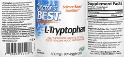 Label for L-Tryptophan 500 mg