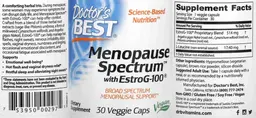 Label for Menopause Spectrum with EstroG-100