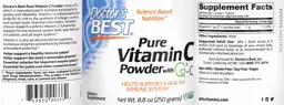 Label for Pure Vitamin C Powder with Q-C