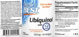 Label for Ubiquinol with Kaneka Ubiquinol 100 mg