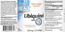 Label for Ubiquinol with Kaneka Ubiquinol 200 mg