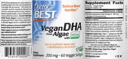 Label for Vegan DHA from Algae 200 mg