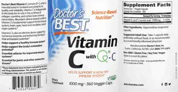 Label for Vitamin C with Q-C 1000 mg