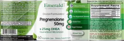 Label for Pregnenolone 50 mg + 25 mg DHEA